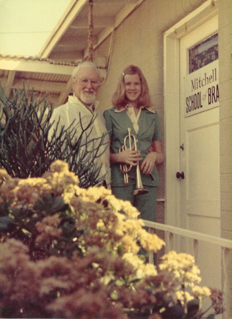 A Picture with My Brass Teacher Harlod "Pappy" Mitchel in 1973. 