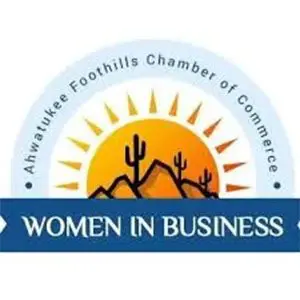 A logo for the chamber of commerce.